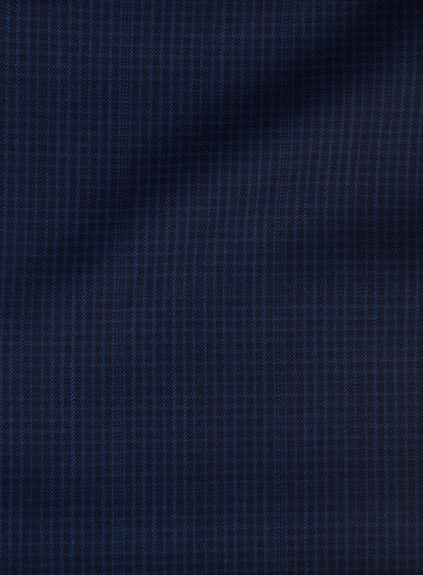 Napolean Alda Gingham Blue Wool Suit - Image 7