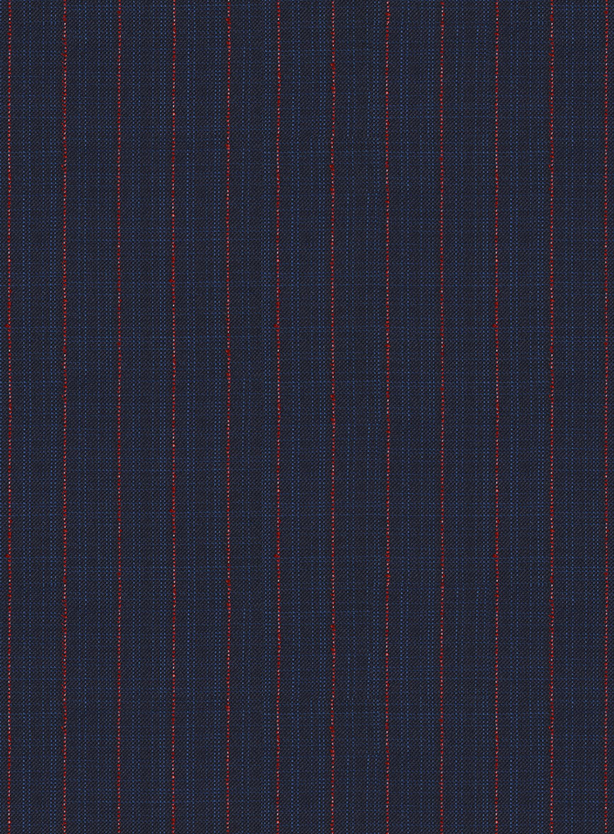 Napolean Argio Stripe Dark Blue Wool Pants - Image 4