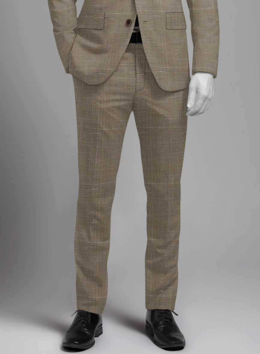 Napolean Ariel Nailhead Brown Wool Suit - Image 6