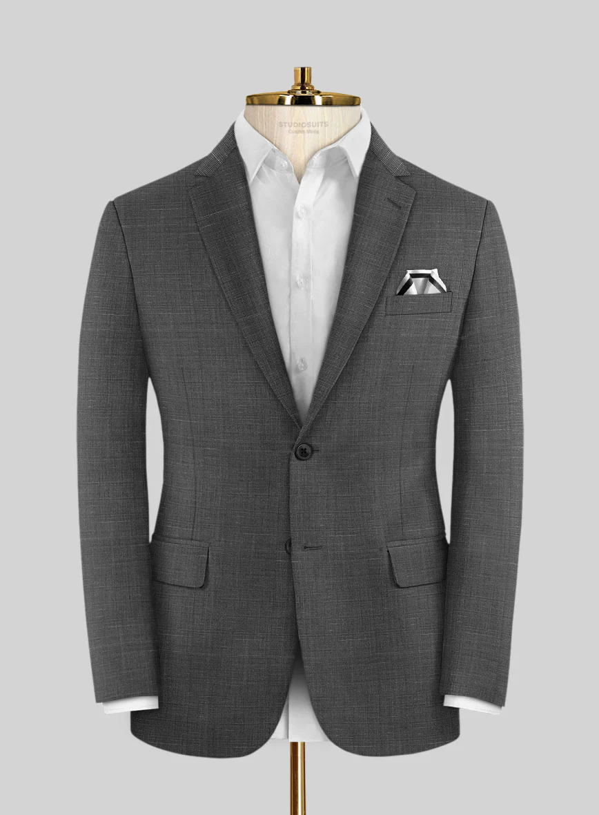 Napolean Ariel Nailhead Charcoal Wool Jacket