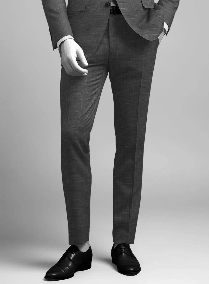 Napolean Ariel Nailhead Charcoal Wool Pants - Image 2