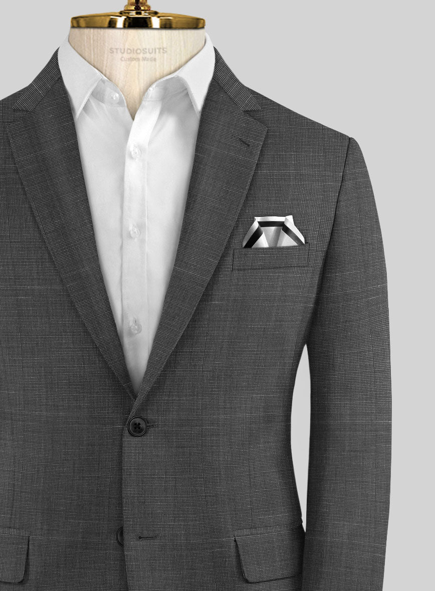 Napolean Ariel Nailhead Charcoal Wool Suit - Image 5