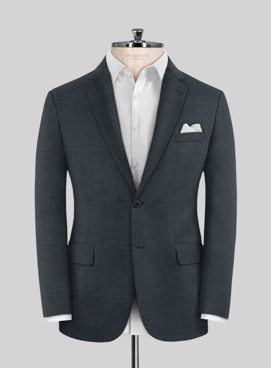 Napolean Ariel Nailhead Dark Blue Wool Jacket
