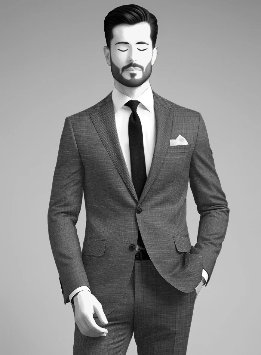 Napolean Ariel Nailhead Gray Wool Jacket - Image 3