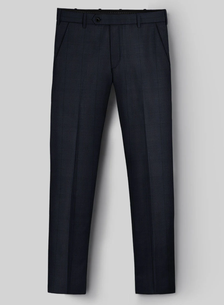 Napolean Artici Windowpane Blue Wool Suit - Image 4
