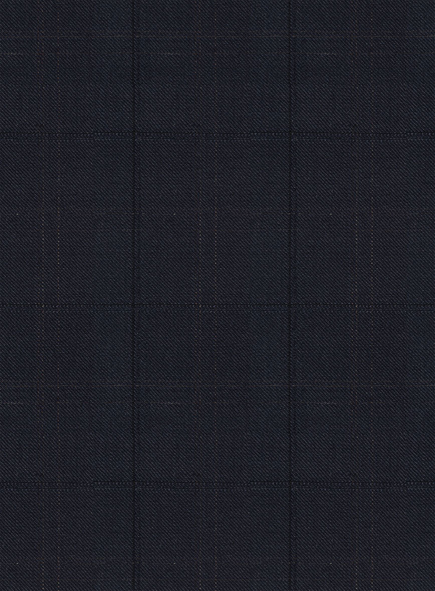 Napolean Artici Windowpane Blue Wool Suit - Image 6