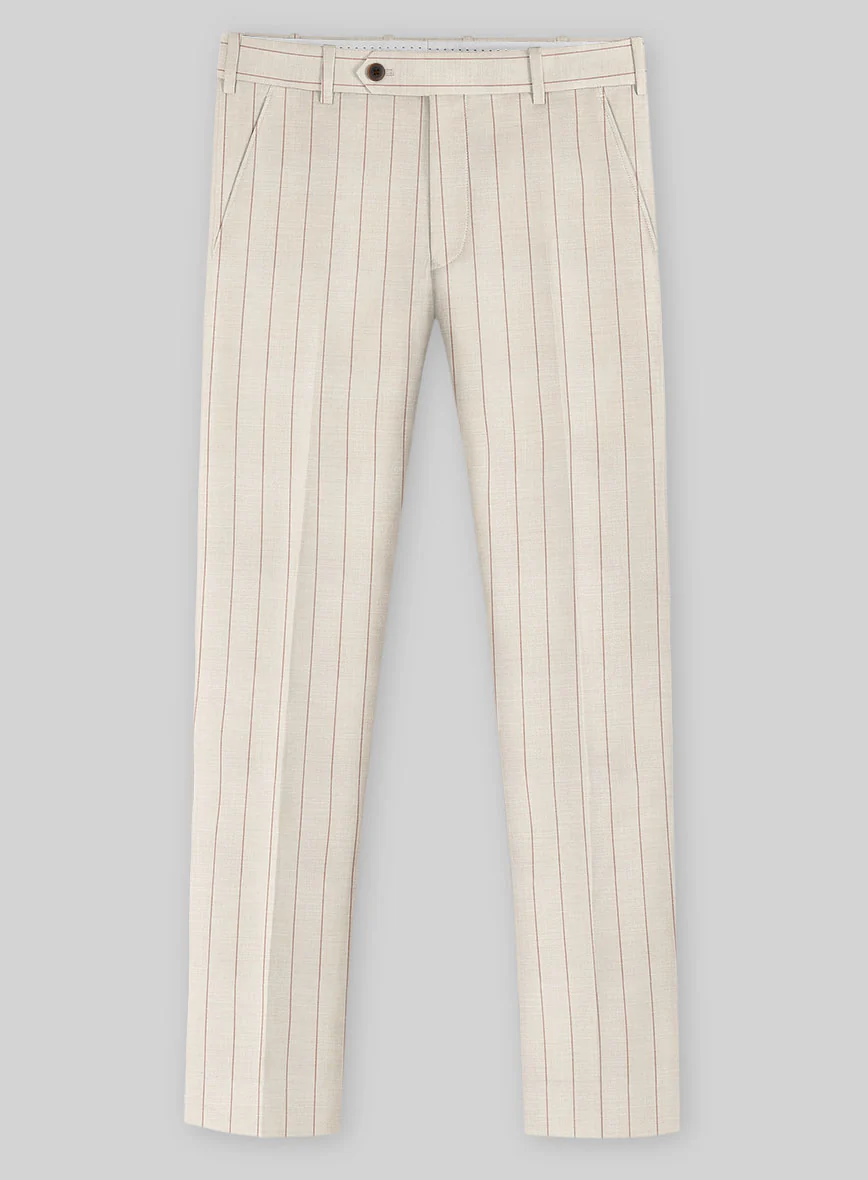 Napolean Artisan Band Beige Wool Pants - Image 2