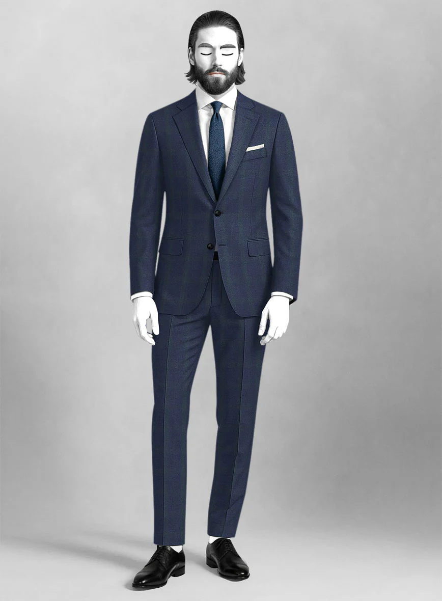 Napolean Artistic Blue Check Suit