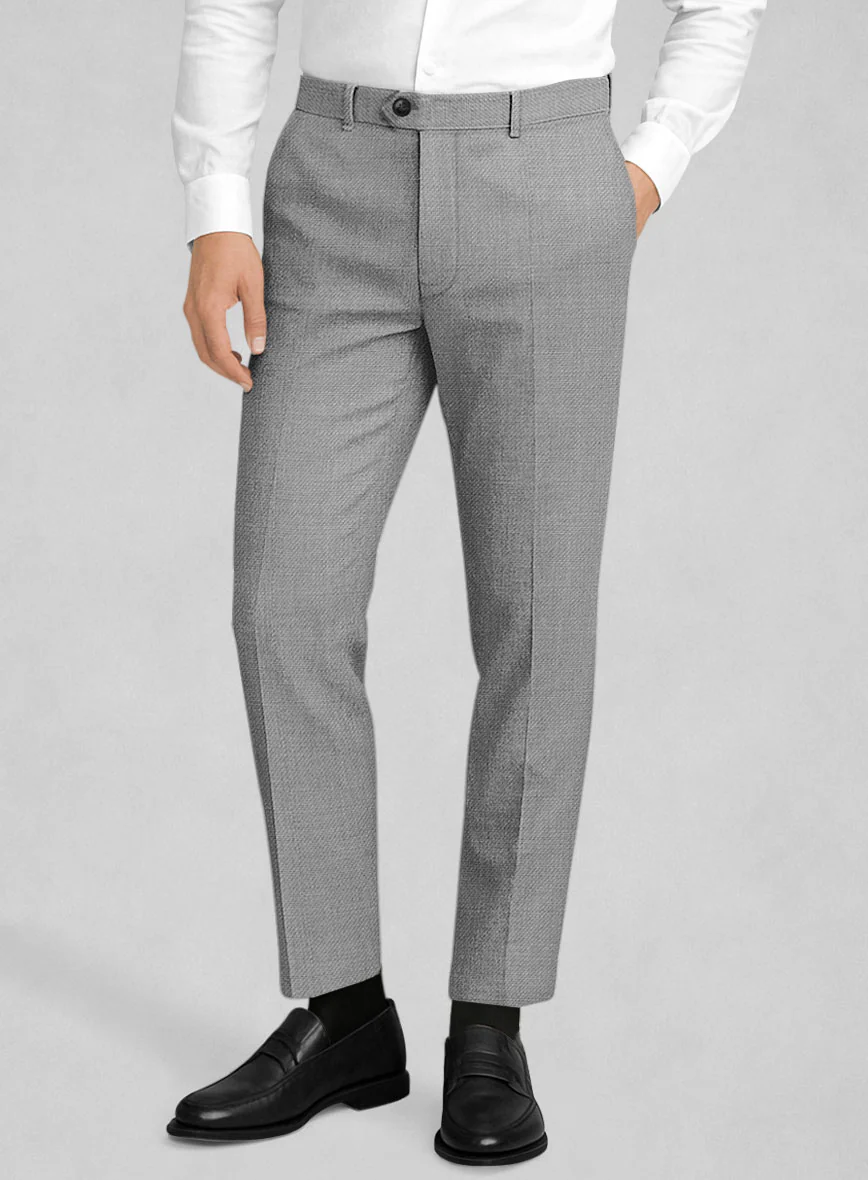 Napolean Arvett Basket Weave Gray Wool Pants