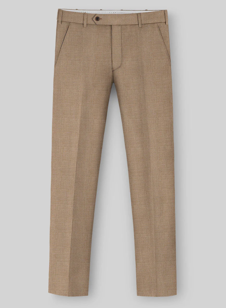 Napolean Arvett Basket Weave Light Brown Wool Pants - Image 2
