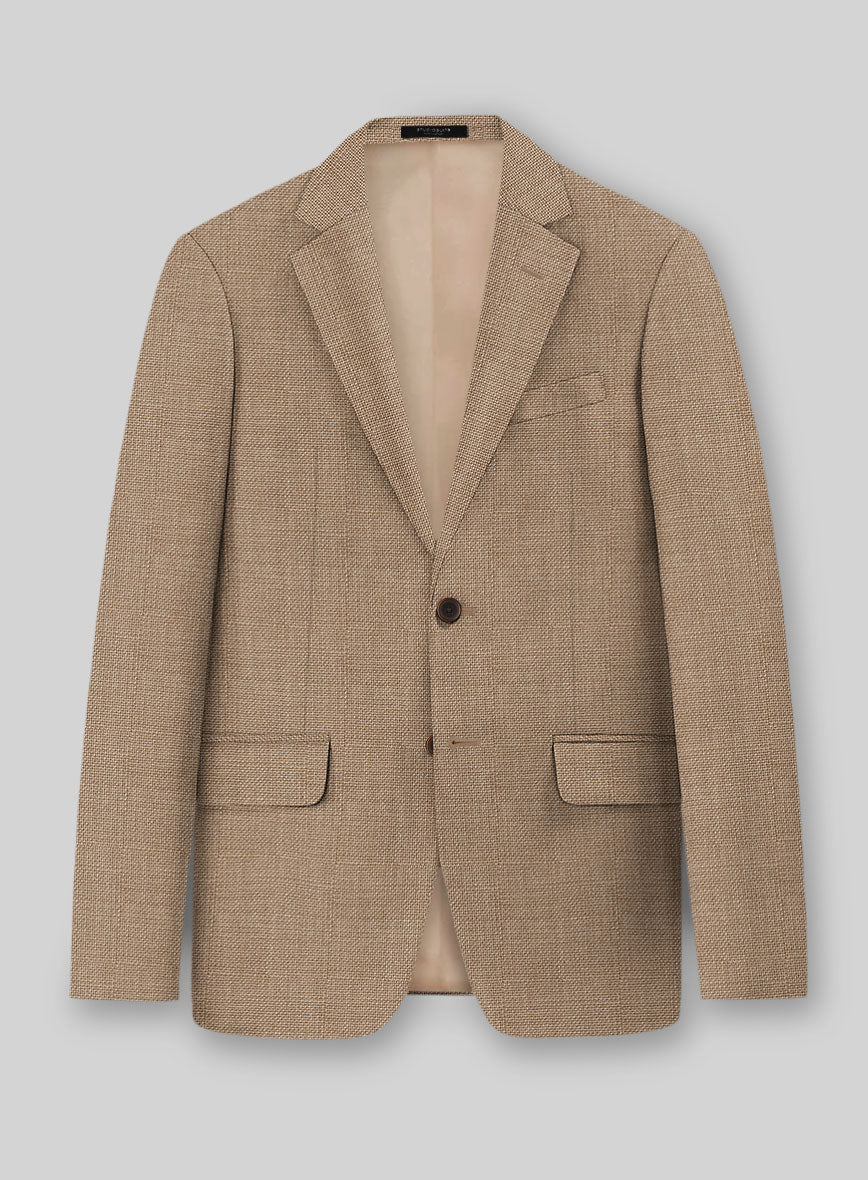 Napolean Arvett Basket Weave Light Brown Wool Suit - Image 2