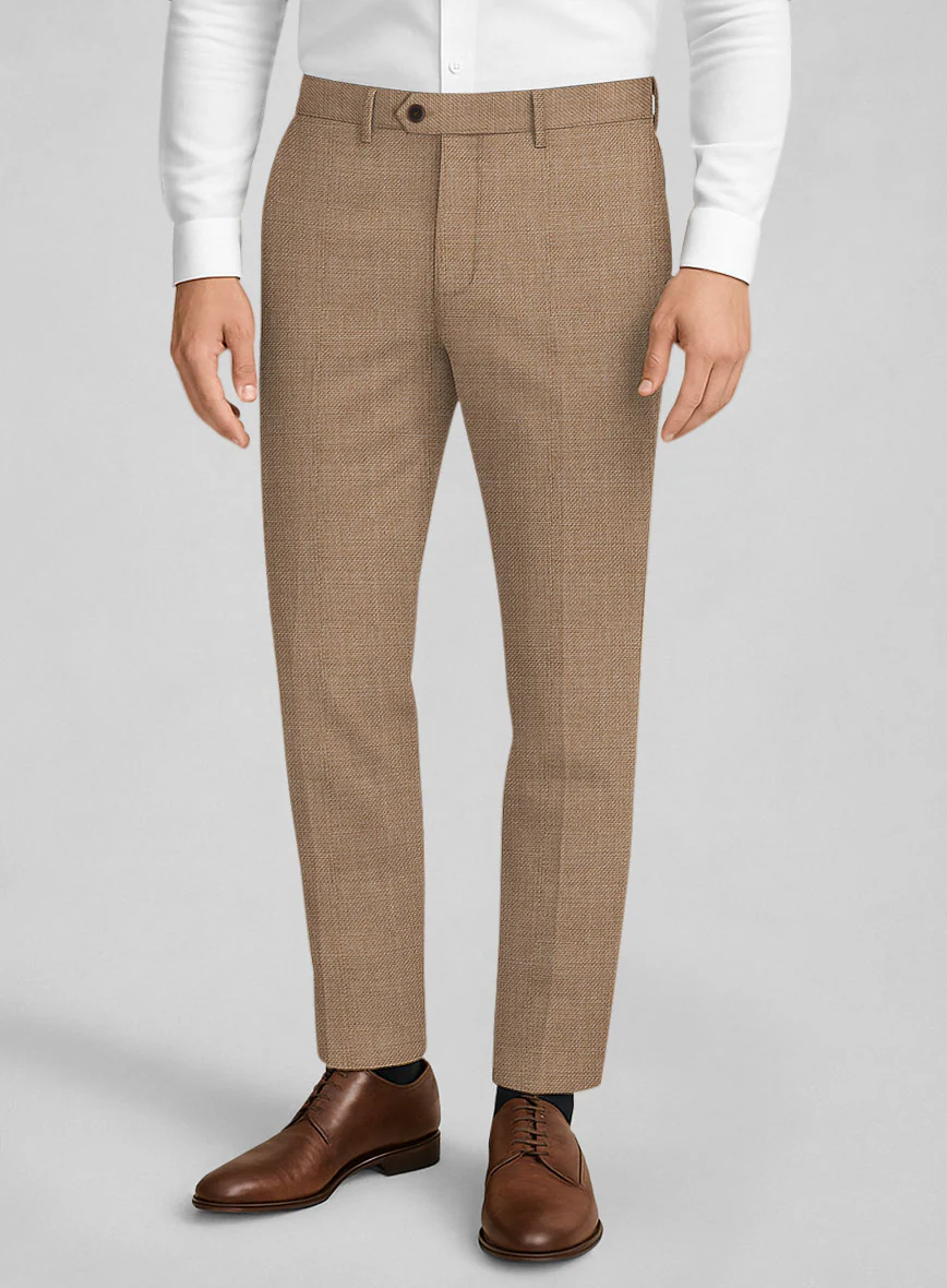 Napolean Arvett Basket Weave Light Brown Wool Suit - Image 5