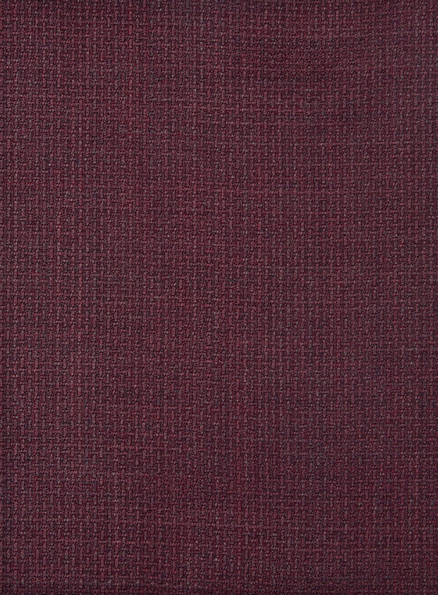 Napolean Basket Weave Wine Wool Jacket - Image 3