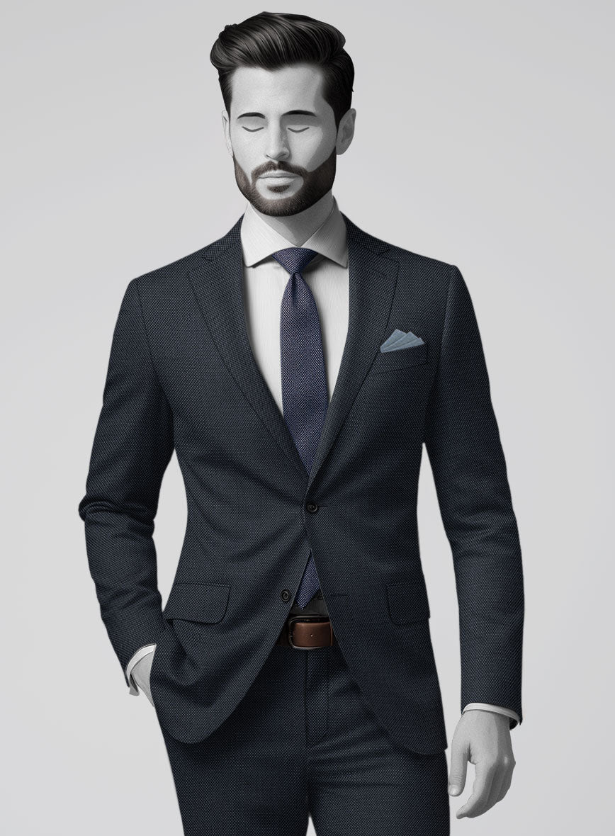 Napolean Blue Birdseye Wool Jacket - Image 2