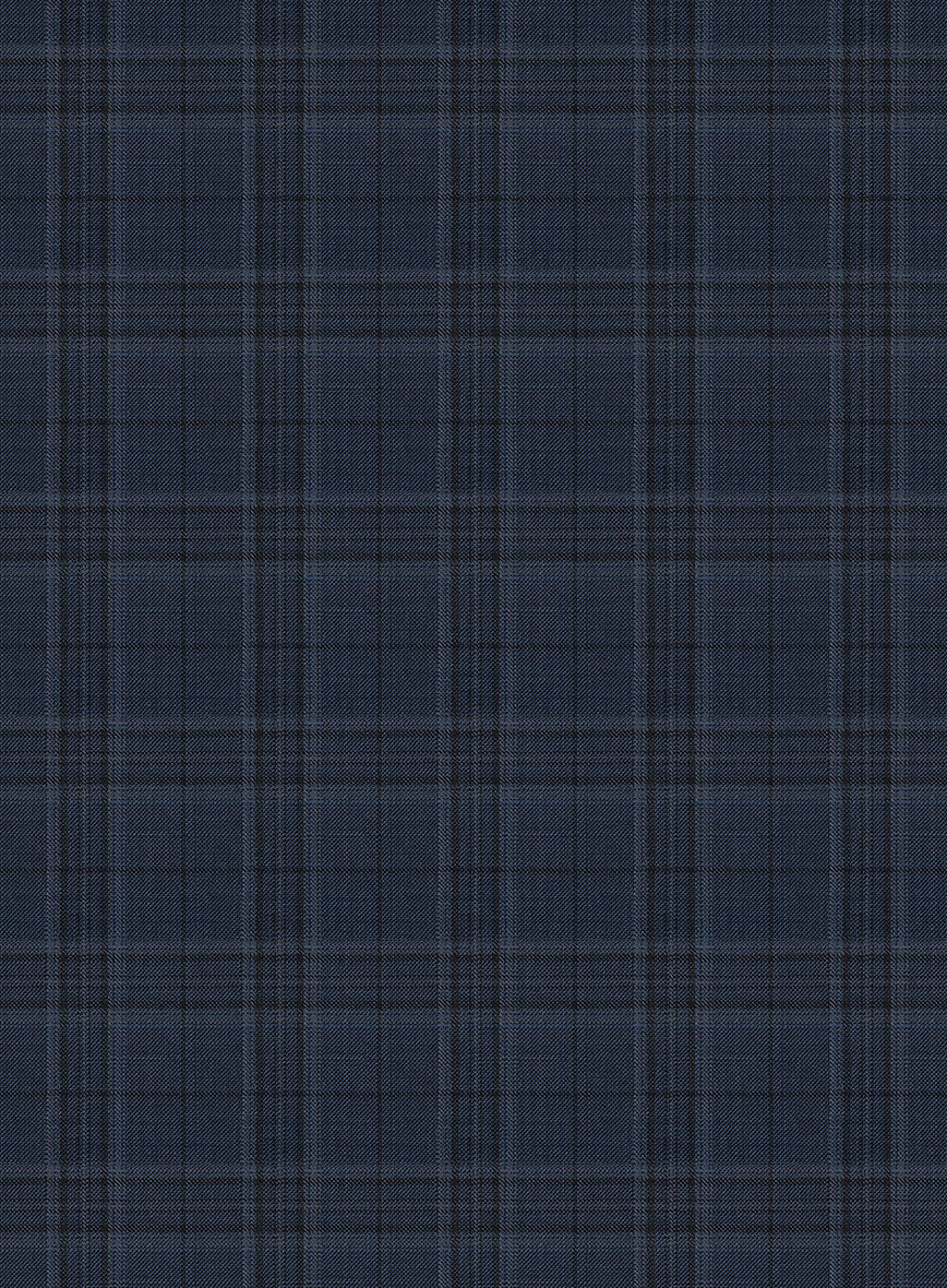 Napolean Blue Hunting Plaid Wool Pants - Image 3