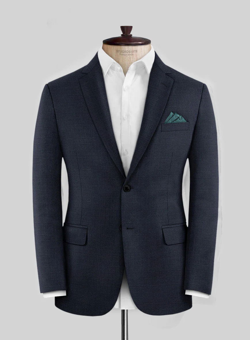 Napolean Bob Weave Blue Wool Jacket