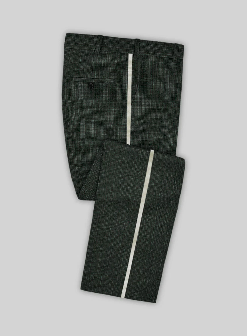 Napolean Bob Weave Green Wool Tuxedo Suit - Image 3