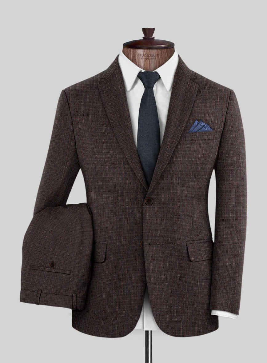 Napolean Bob Weave Rust Wool Suit - Image 2