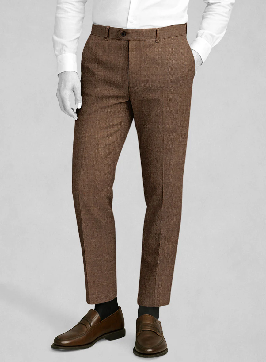 Napolean Caffaro Sharkskin Brown Wool Suit - Image 5