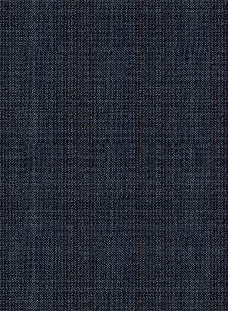Napolean Canzo Glen Dark Blue Wool Pants - Image 3
