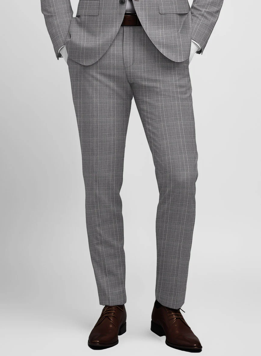 Napolean Canzo Glen Gray Blue Wool Suit - Image 6