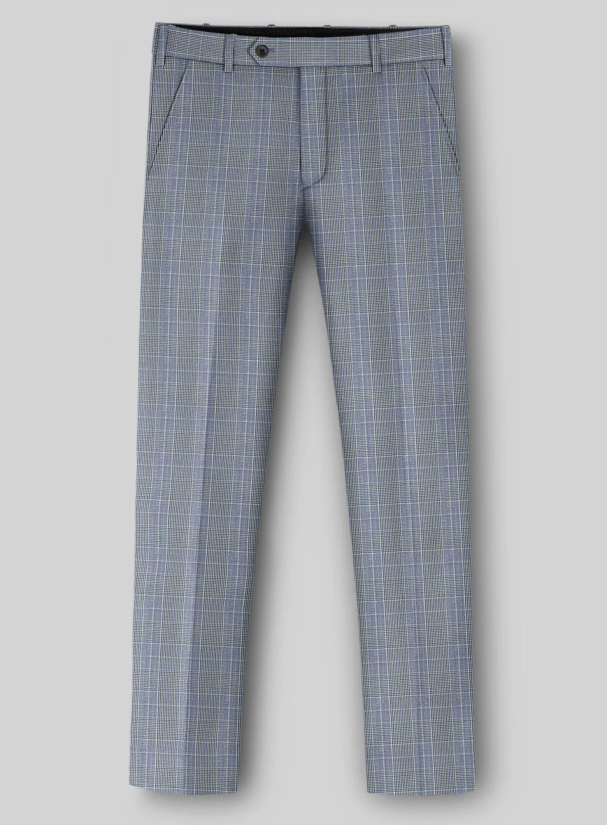 Napolean Canzo Glen Light Blue Wool Suit - Image 6