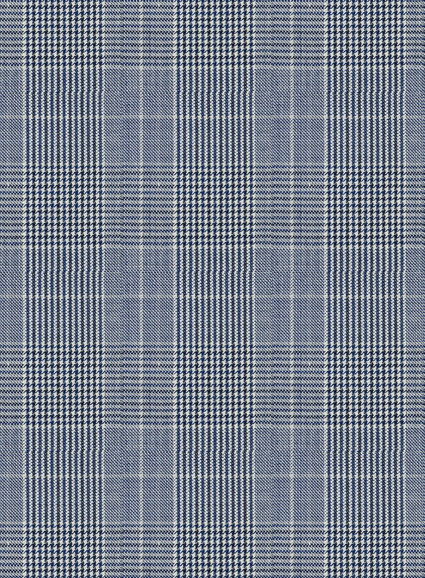 Napolean Canzo Glen Light Blue Wool Suit - Image 7