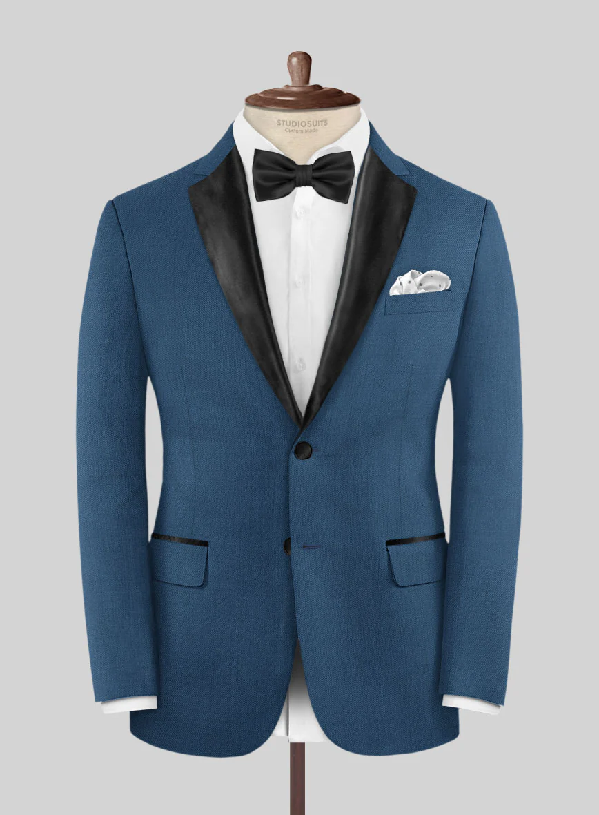 Napolean Casa Blue Wool Tuxedo Suit - Image 5