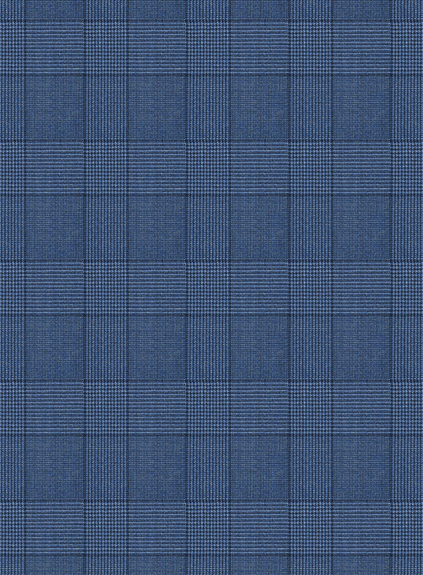 Napolean Classic Royal Blue Check Pants - Image 3