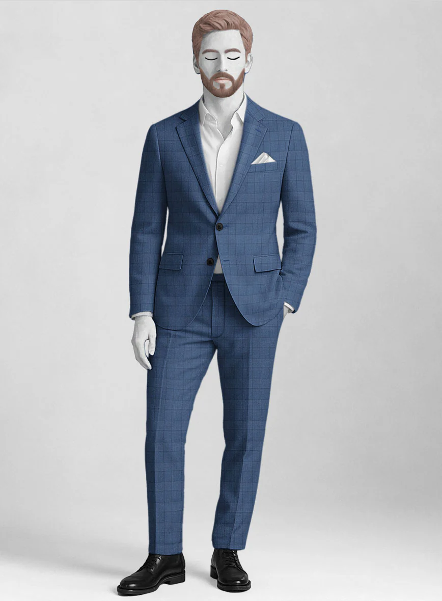 Napolean Classic Royal Blue Check Suit