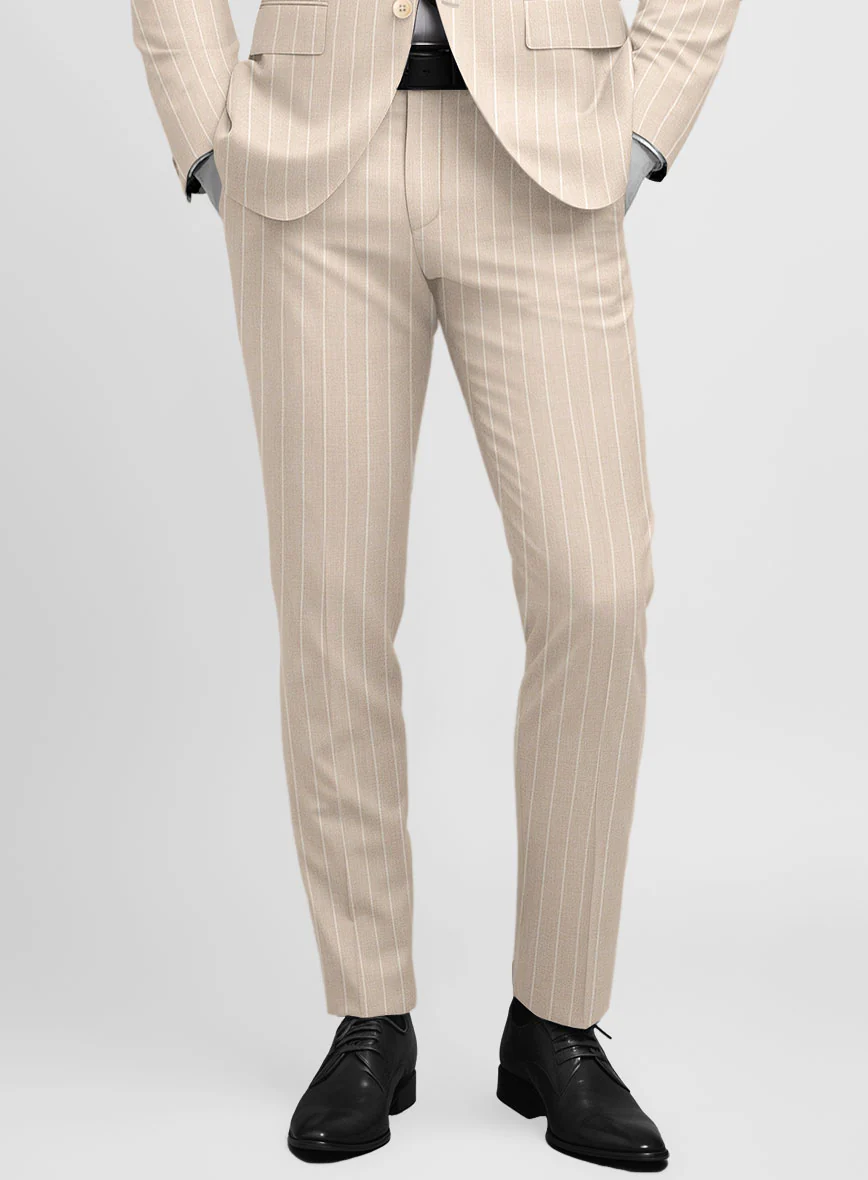 Napolean Como Bar Beige Wool Suit - Image 6
