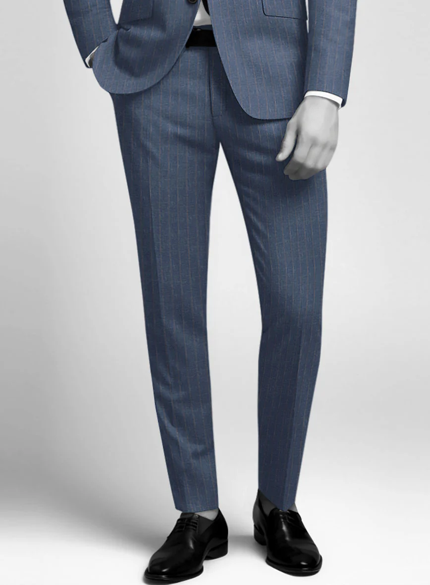 Napolean Como Bar Blue Wool Pants