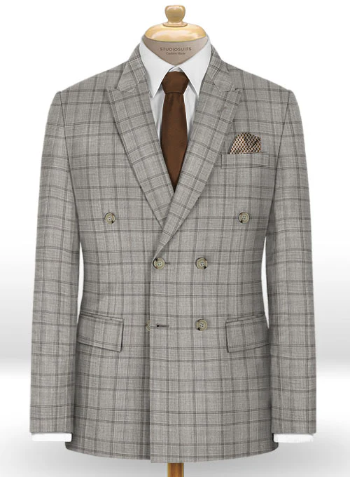 Napolean Corro Gray Wool Double Breasted Suit - Image 3
