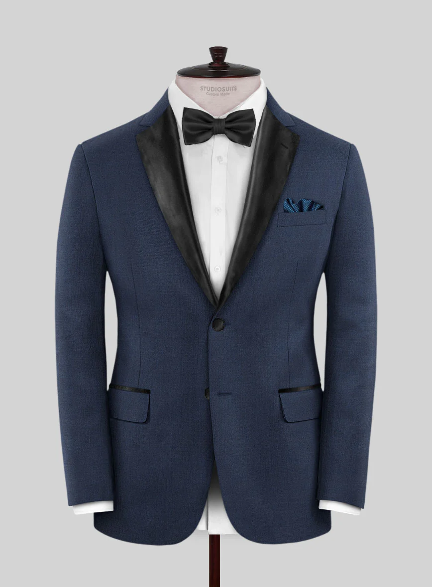 Napolean Cosmic Blue Wool Tuxedo Jacket