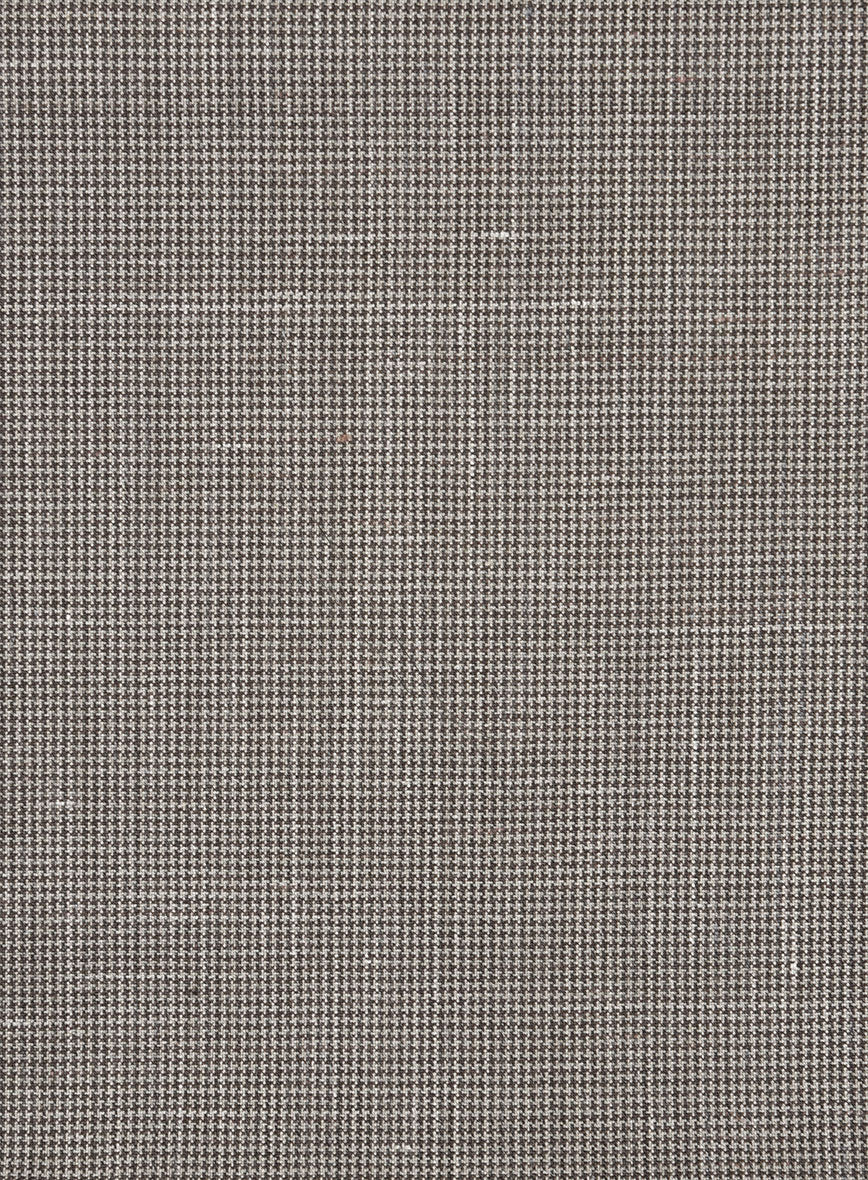 Napolean Costa Mini Houndstooth Brown Wool Jacket - Image 4