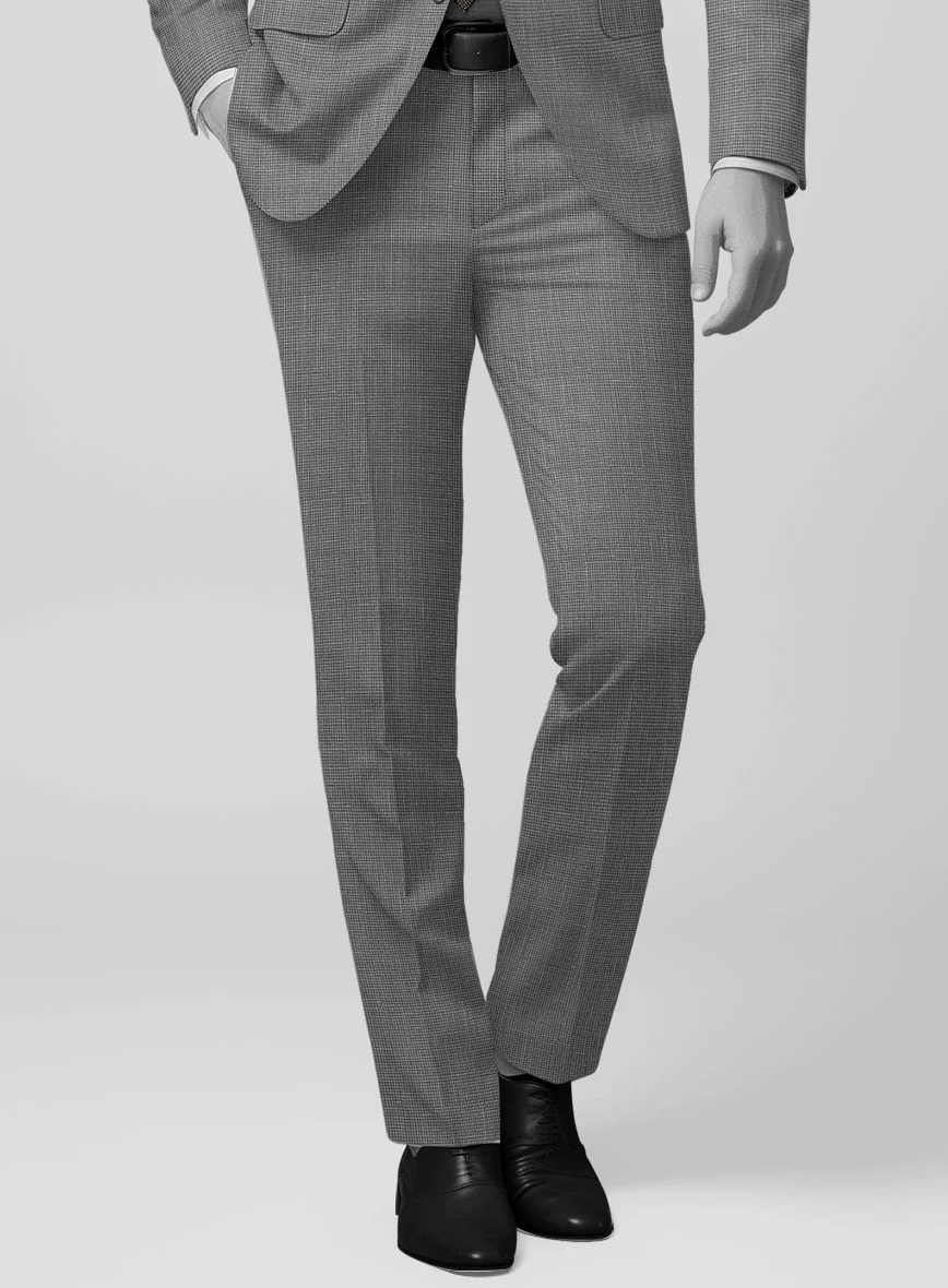 Napolean Costa Mini Houndstooth Gray Wool Suit - Image 5