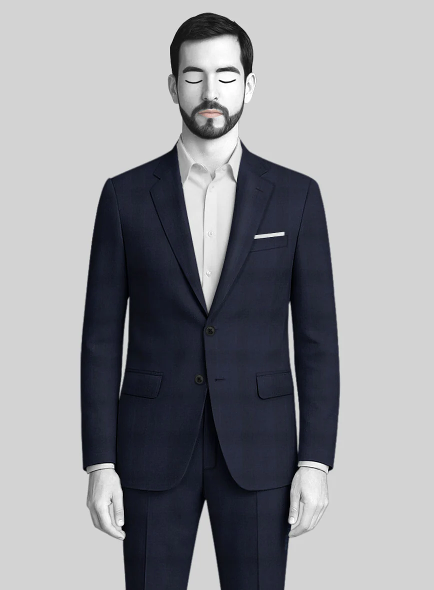 Napolean Dark Blue Glen Jacket - Image 2