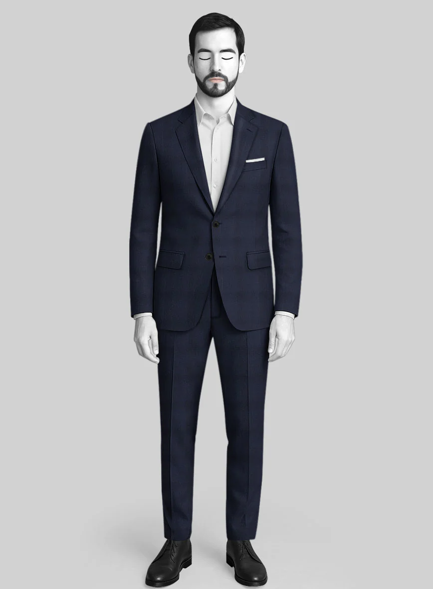 Napolean Dark Blue Glen Suit