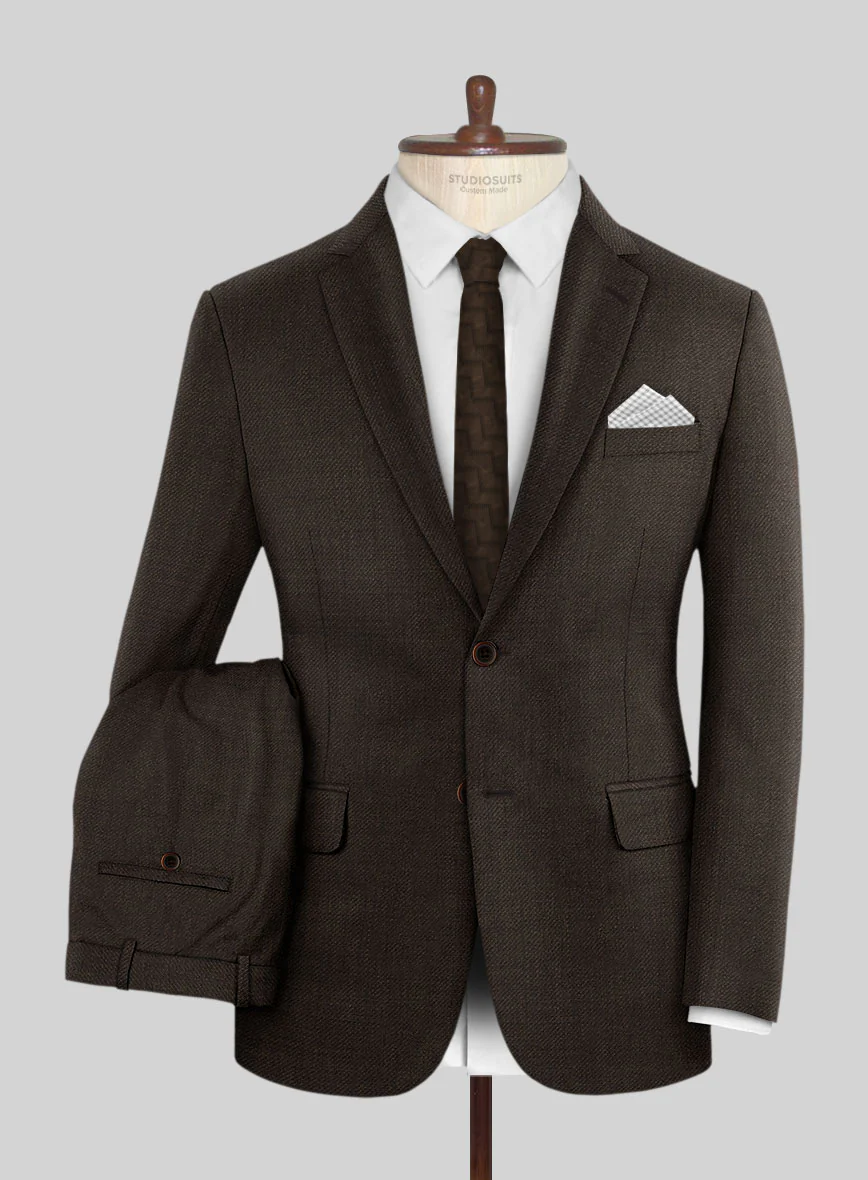 Napolean Dark Brown Wool Suit - Image 2