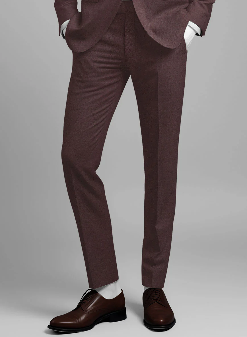 Napolean Dark Wine Wool Pants - Image 2