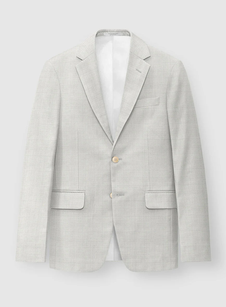 Napolean Delviro Mini Houndstooth Gray Wool Jacket