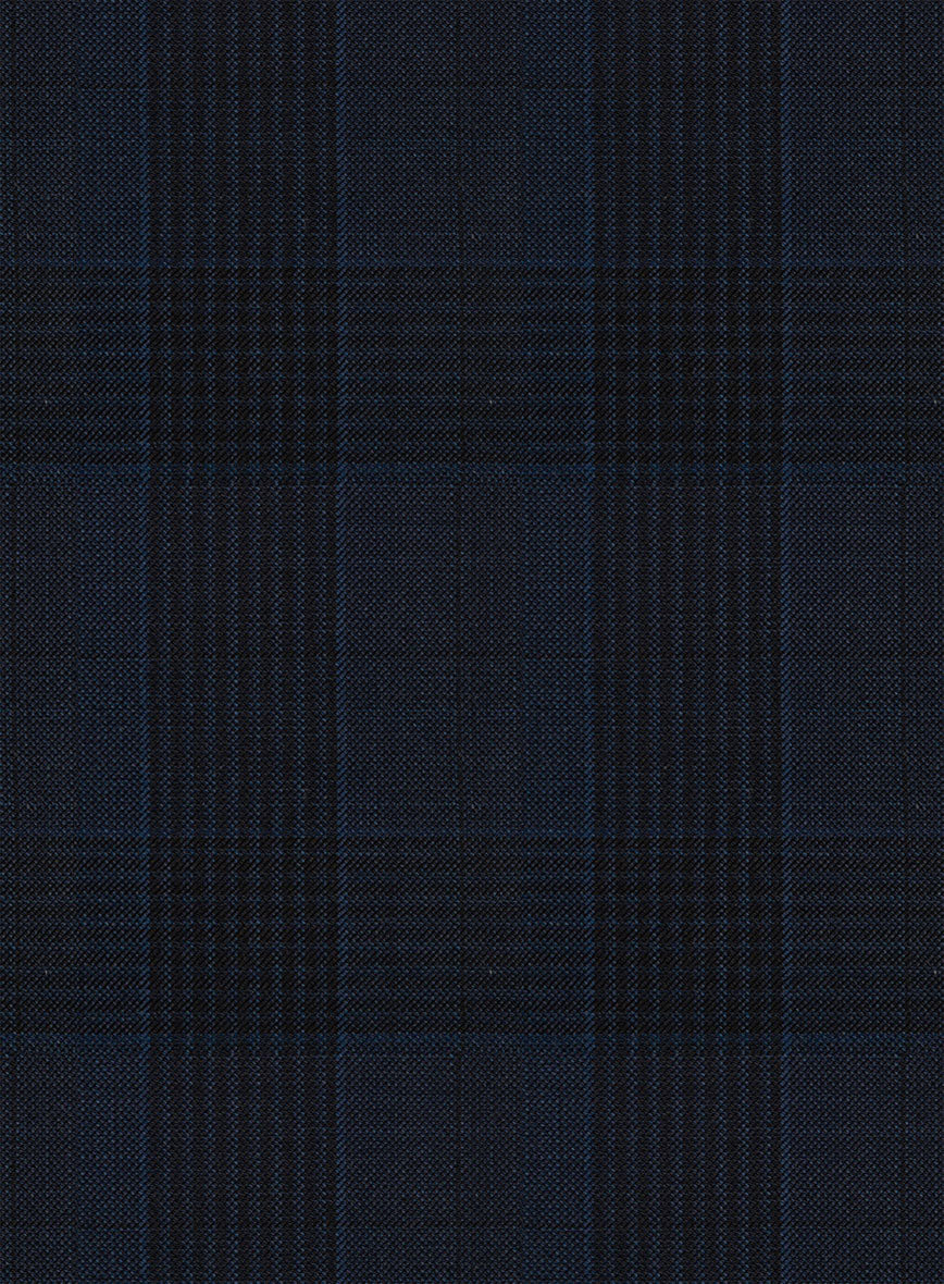 Napolean Devon Check Blue Wool Suit - Image 7