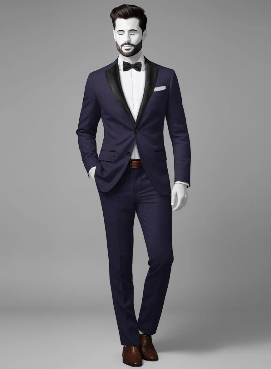 Napolean Eggplant Wool Tuxedo Suit - Image 2