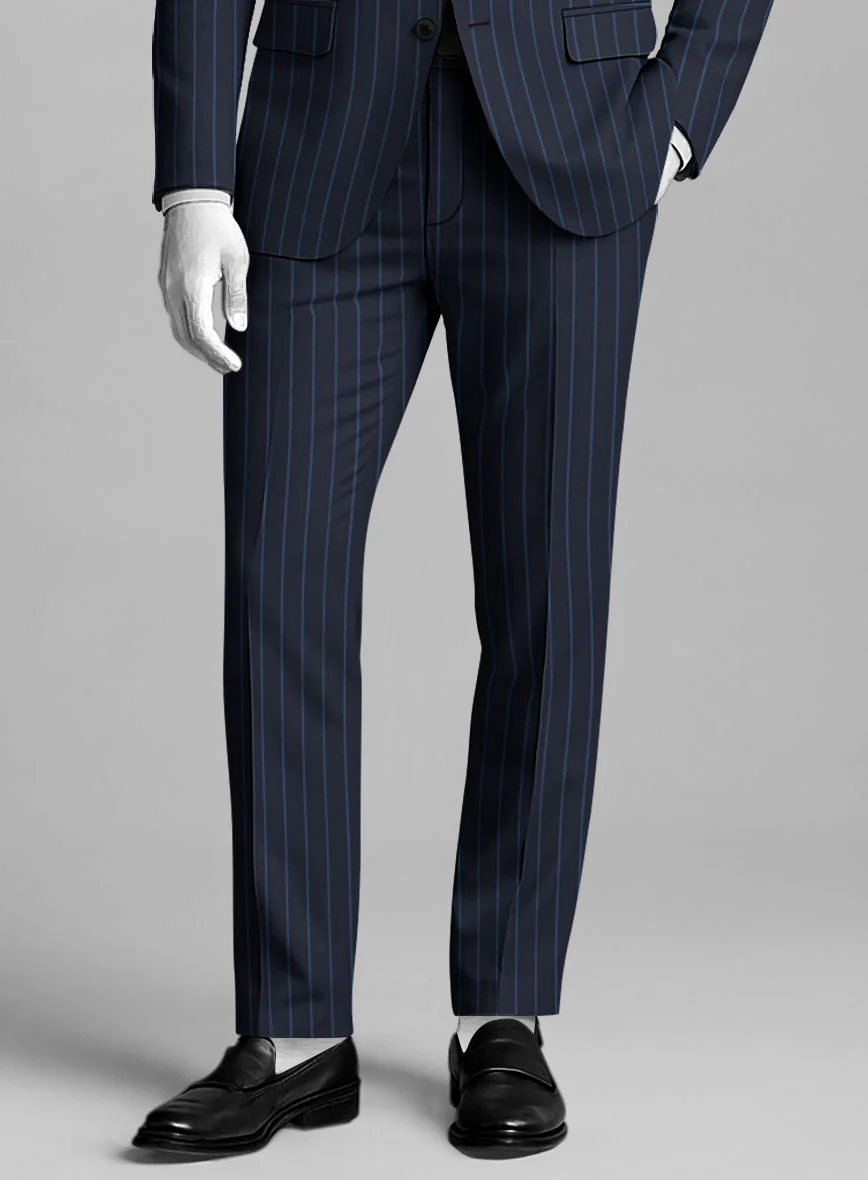 Napolean Eloyi Stripe Blue Wool Pants