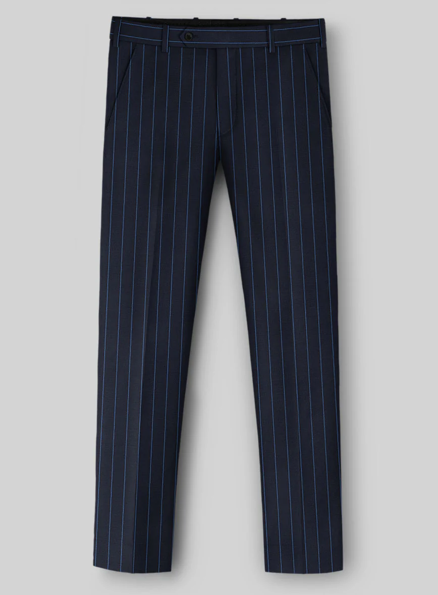 Napolean Eloyi Stripe Blue Wool Suit - Image 5