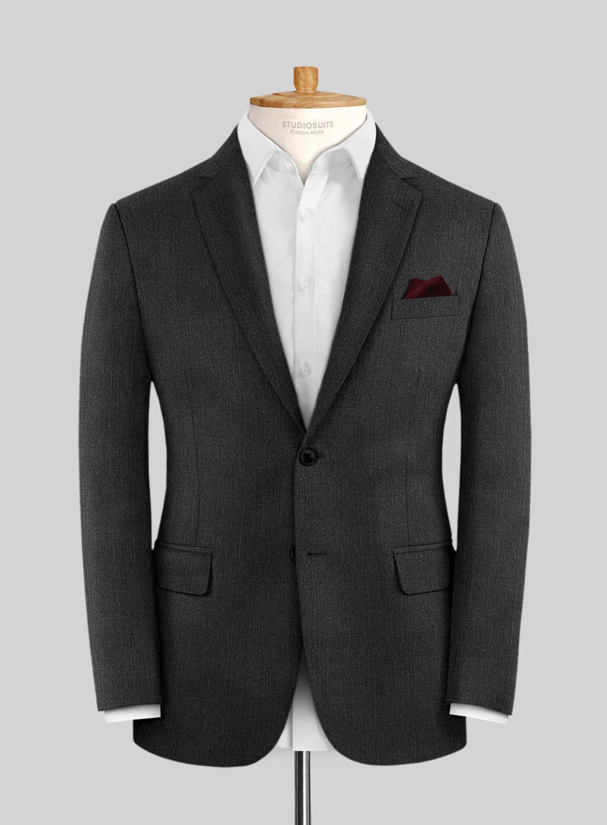 Napolean English Dark Charcoal Wool Jacket