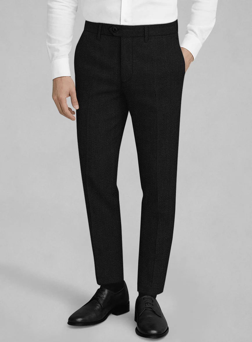 Napolean English Twill Black Wool Suit - Image 7