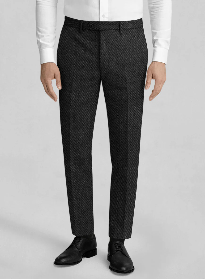 Napolean English Twill Charcoal Wool Pants