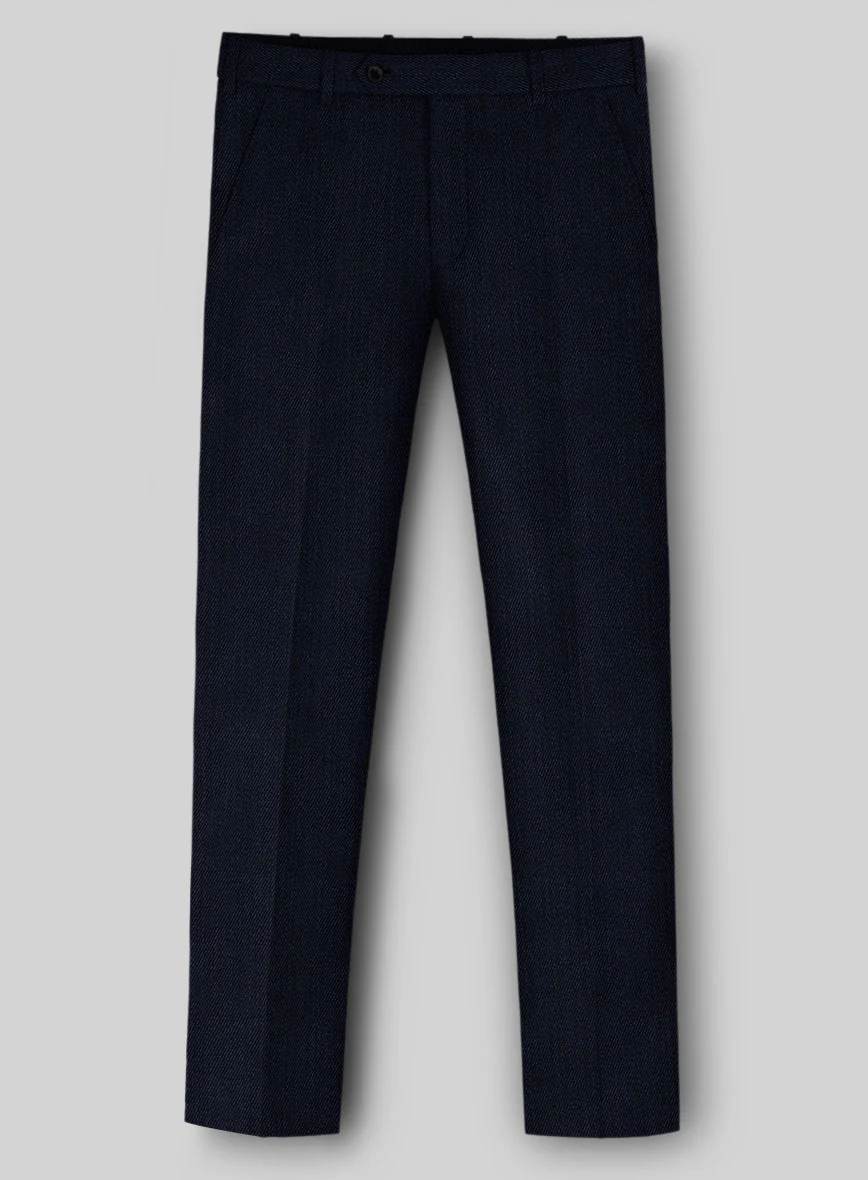 Napolean English Twill Dark Blue Wool Pants - Image 2