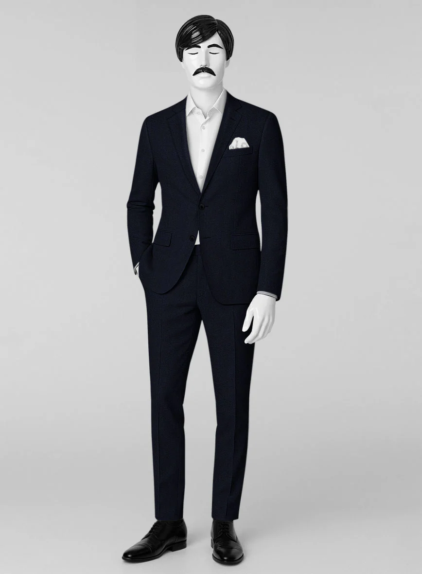 Napolean English Twill Dark Blue Wool Suit